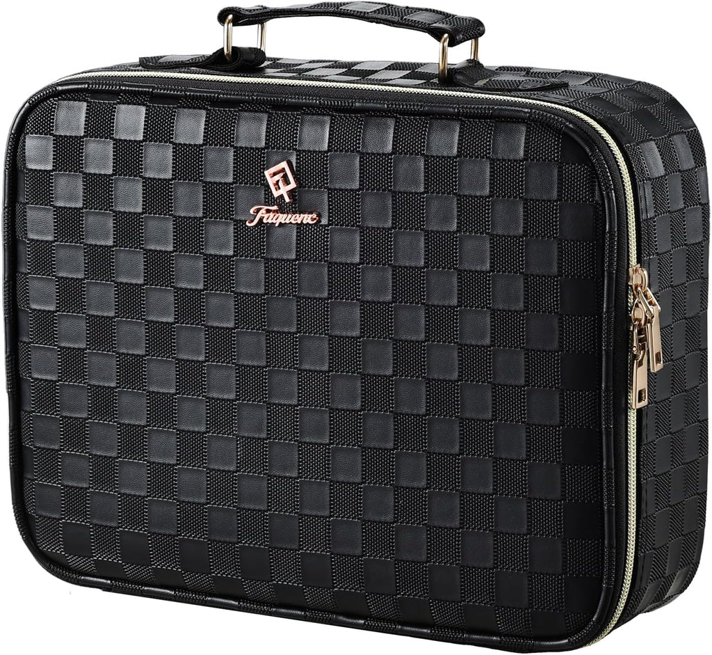 Makeup Bag with LED Lighted Mirror 12.2 IN Travel Makeup Bag Adjustable Brightness in 3 Colors Cosmetic Organizer