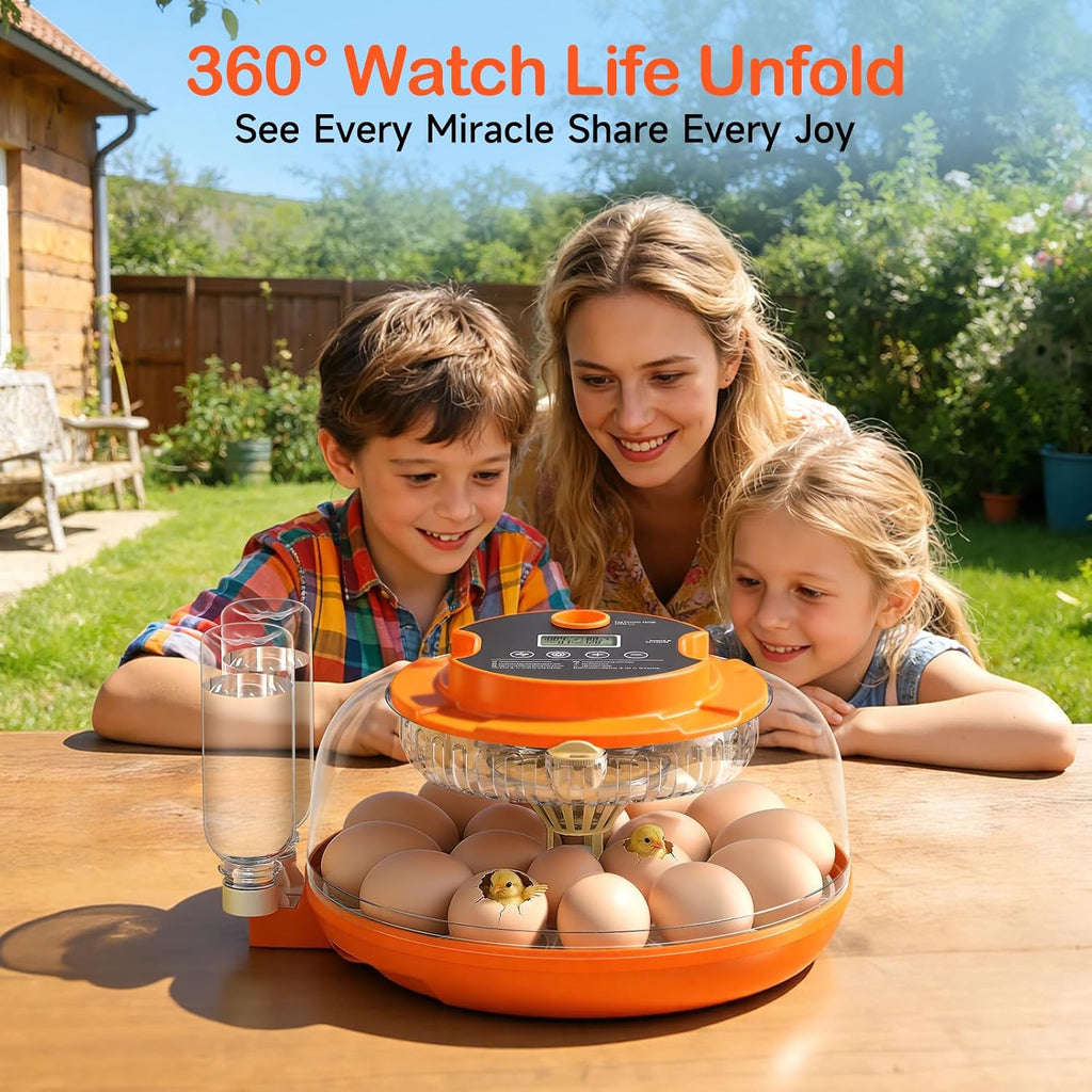 18 Egg Incubators for Hatching Eggs, Automatic Egg Turning and Humidity Control Incubator for Hatch Chicken Duck