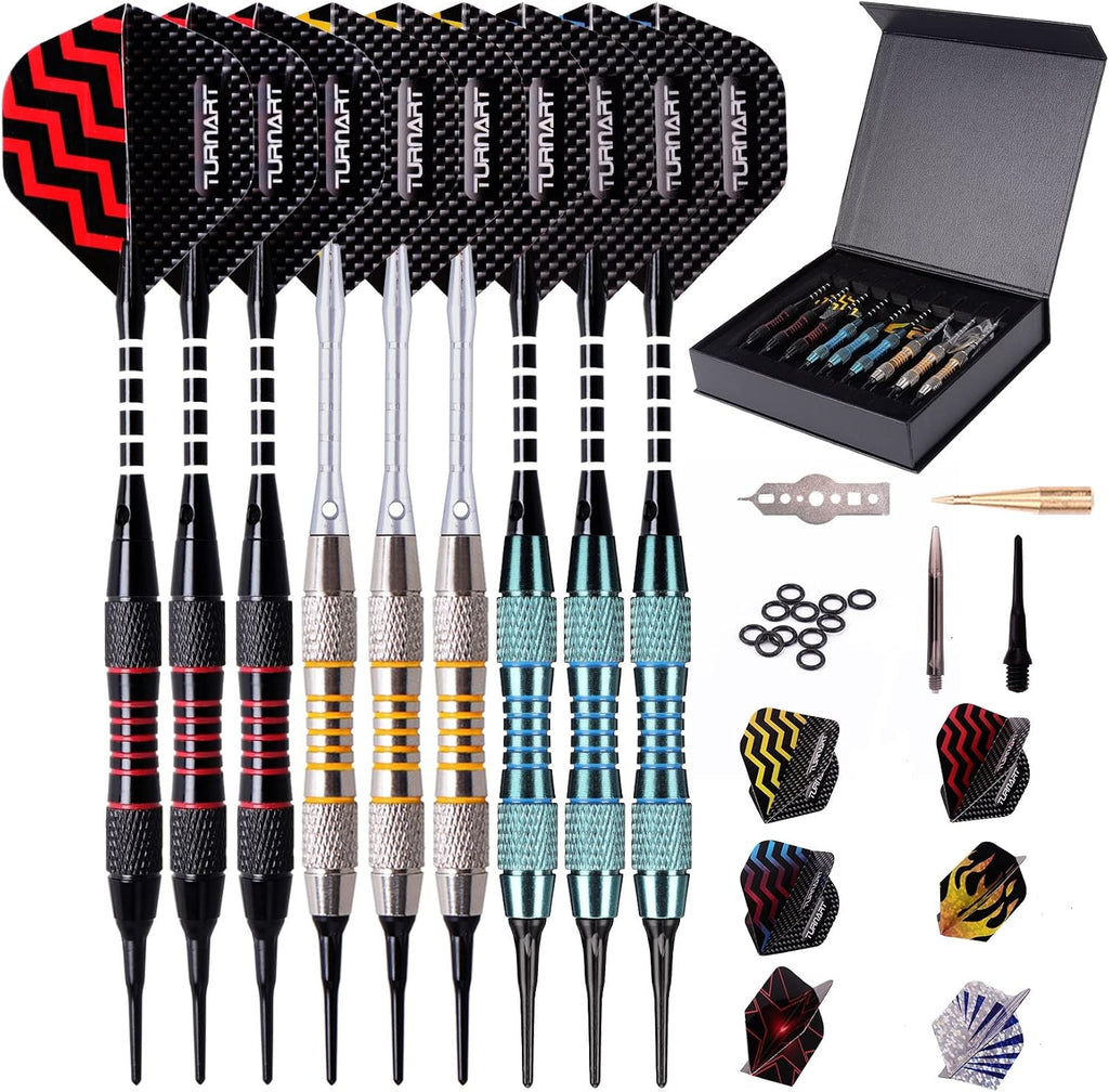 Darts Plastic Tip 9 Pcs 18 Grams Professional Soft Tip | Darts Set for Electronic Dartboard with 50 Extra Tips 9
