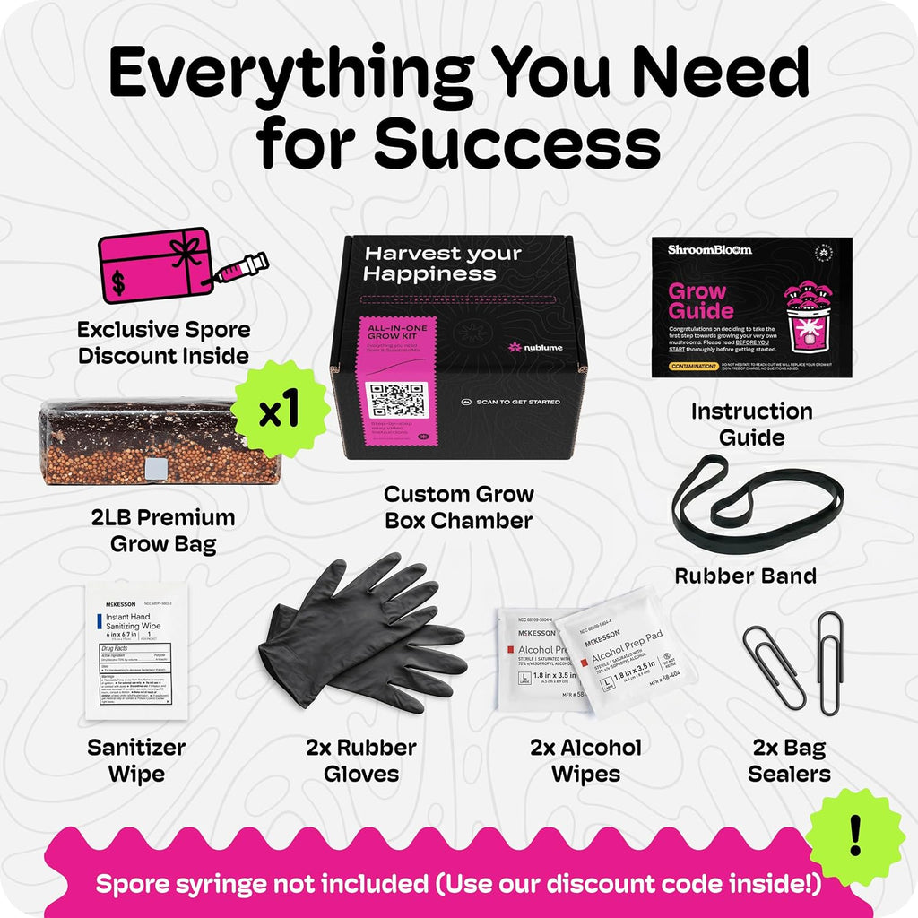 Mushroom Grow Kit – All-in-One 2LB Grow Bag with Self-Healing Port – Fast-Colonizing Universal Substrate for Any