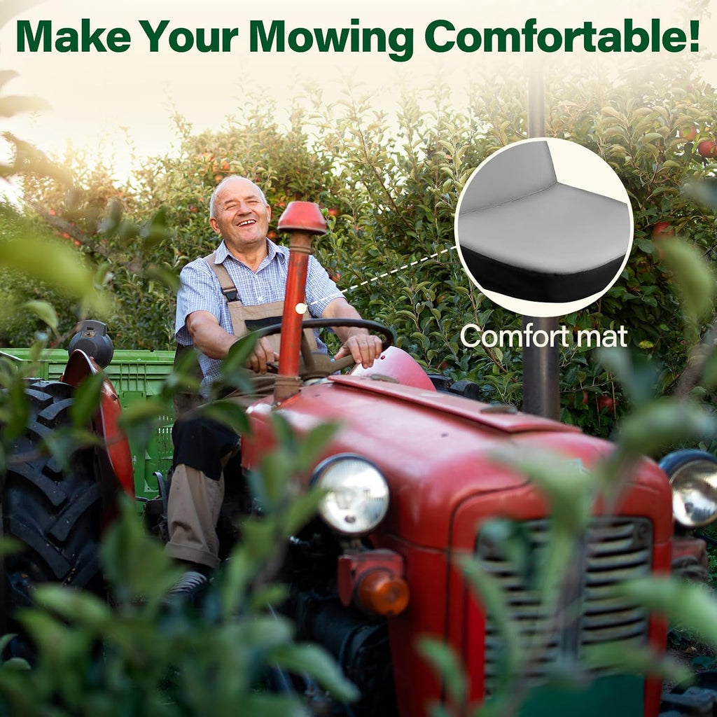Himal Lawn Mower Seat Cover, Weatherproof Durable Tractor Seat Cover Gray S | Compatible with John Deere, Craftsman