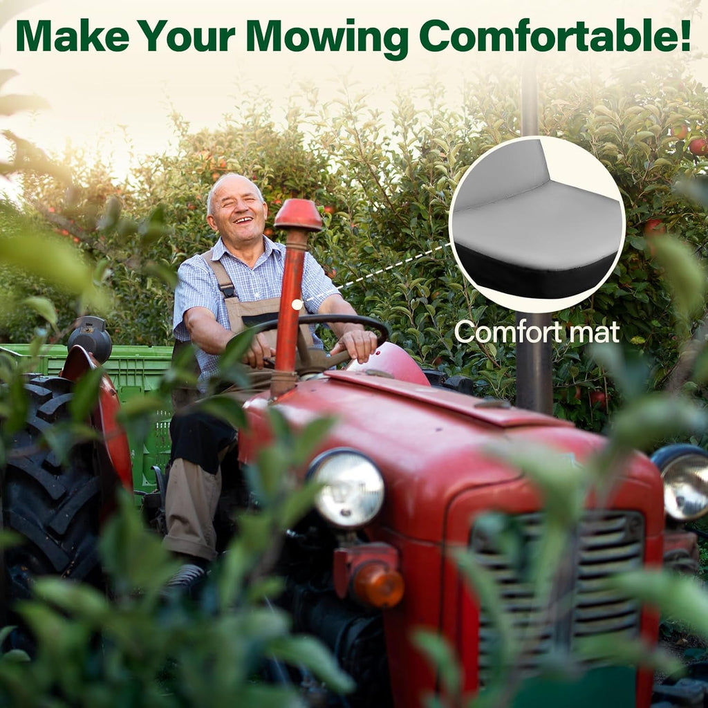 Himal Lawn Mower Seat Cover, Weatherproof Durable Tractor Seat Cover Gray M | Compatible with John Deere, Craftsman