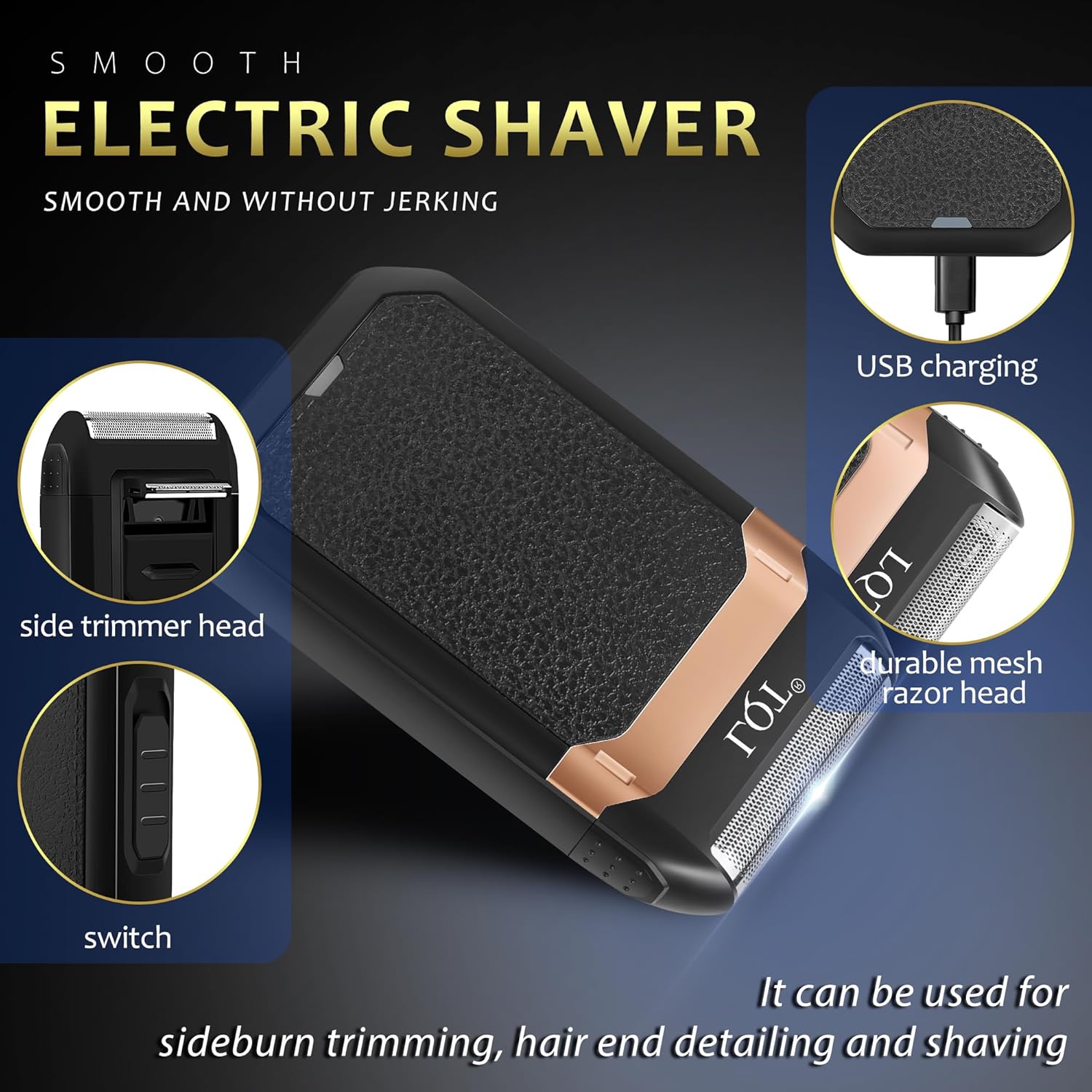 Hair Clippers for Men with LED Display, 4-Piece Cordless Grooming Kit with Hair Clipper, Beard Trimmer, Foil Shaver &