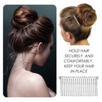 5 Pcs Metal Hair Comb for Veil 20 Teeth, White