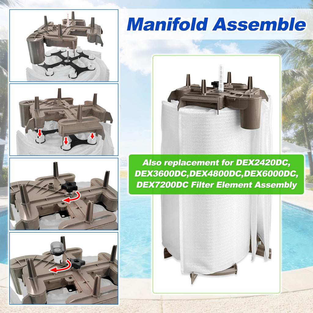 DEX2400C Filter Top Manifold Replacement for Hayward Pro-Grid & Micro-Clear