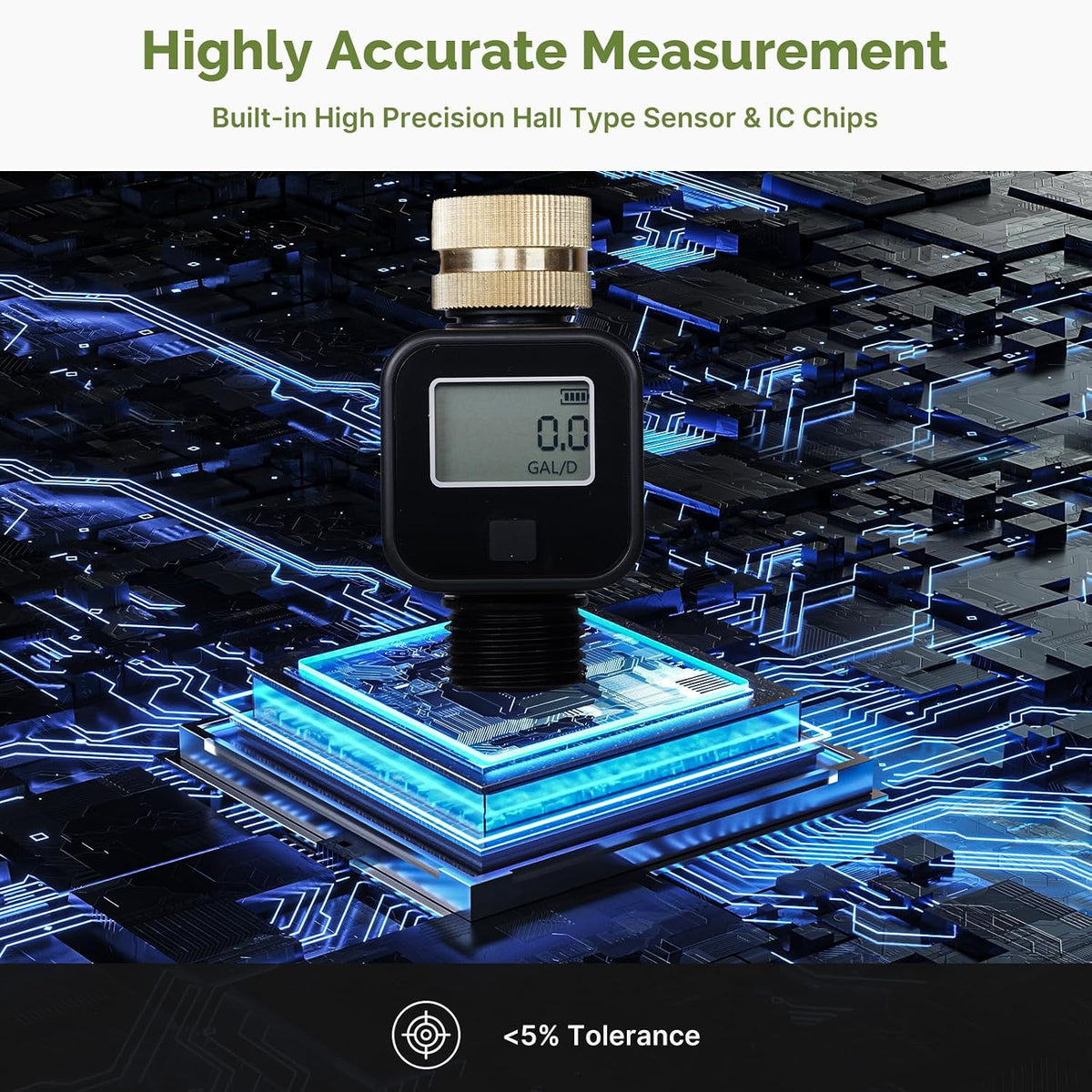 MOES Water Flow Meter, Measure Gallon/Liter Consumption and Flow Rate