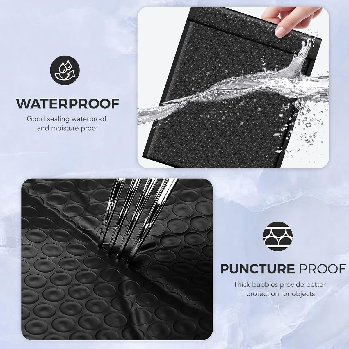 Large Bubble Mailers 12x15 Inch 40 Pack Padded Envelopes Black