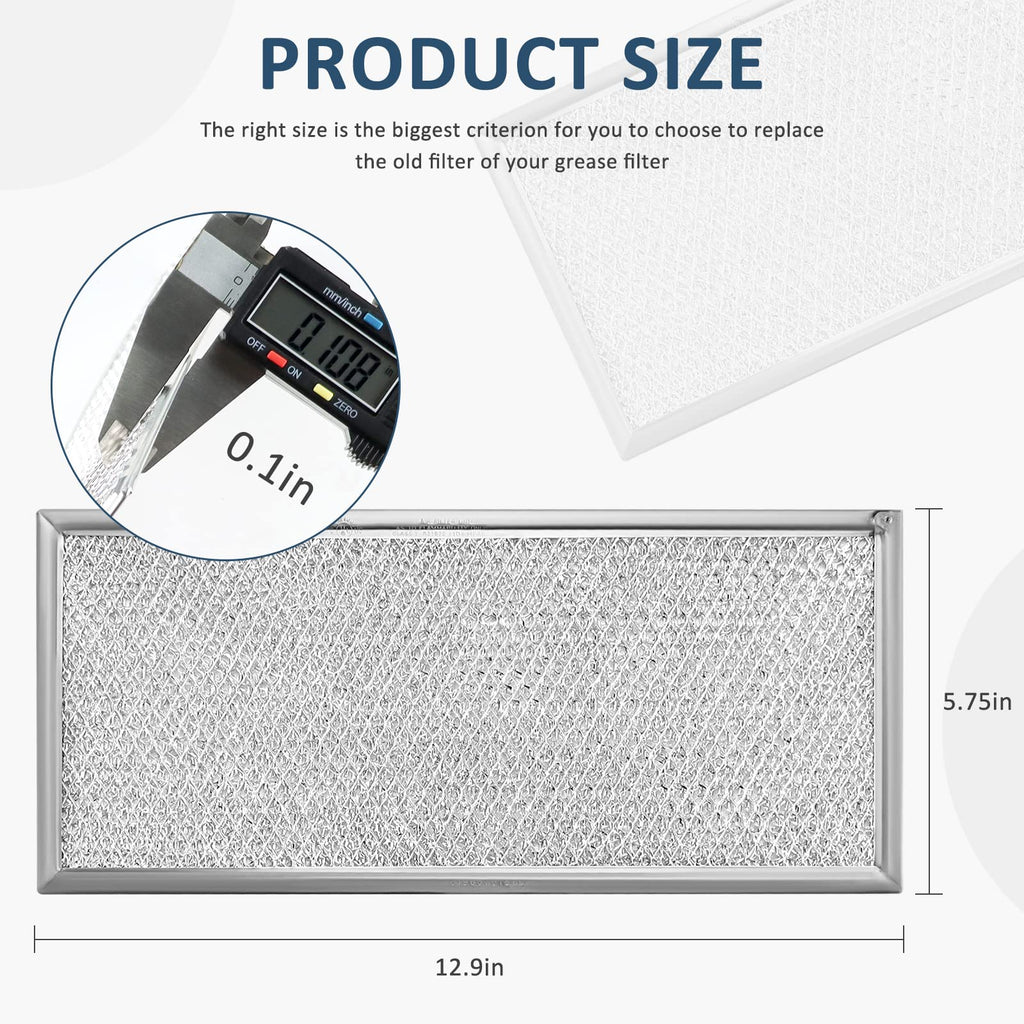 Fits for Whirlpool W10208631A Microwave Grease Filter (2 Pack)