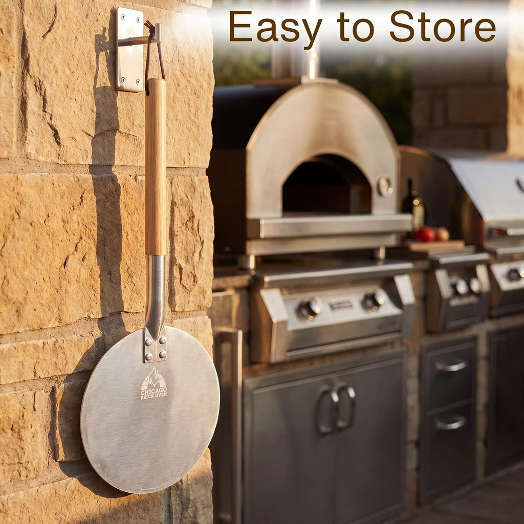 9-Inch Aluminum Turning Pizza Peel, Detachable Handle
