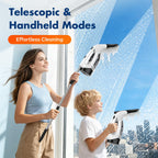 Window Vacuum Squeegee,2200mAh, Cordless Extendable Pole