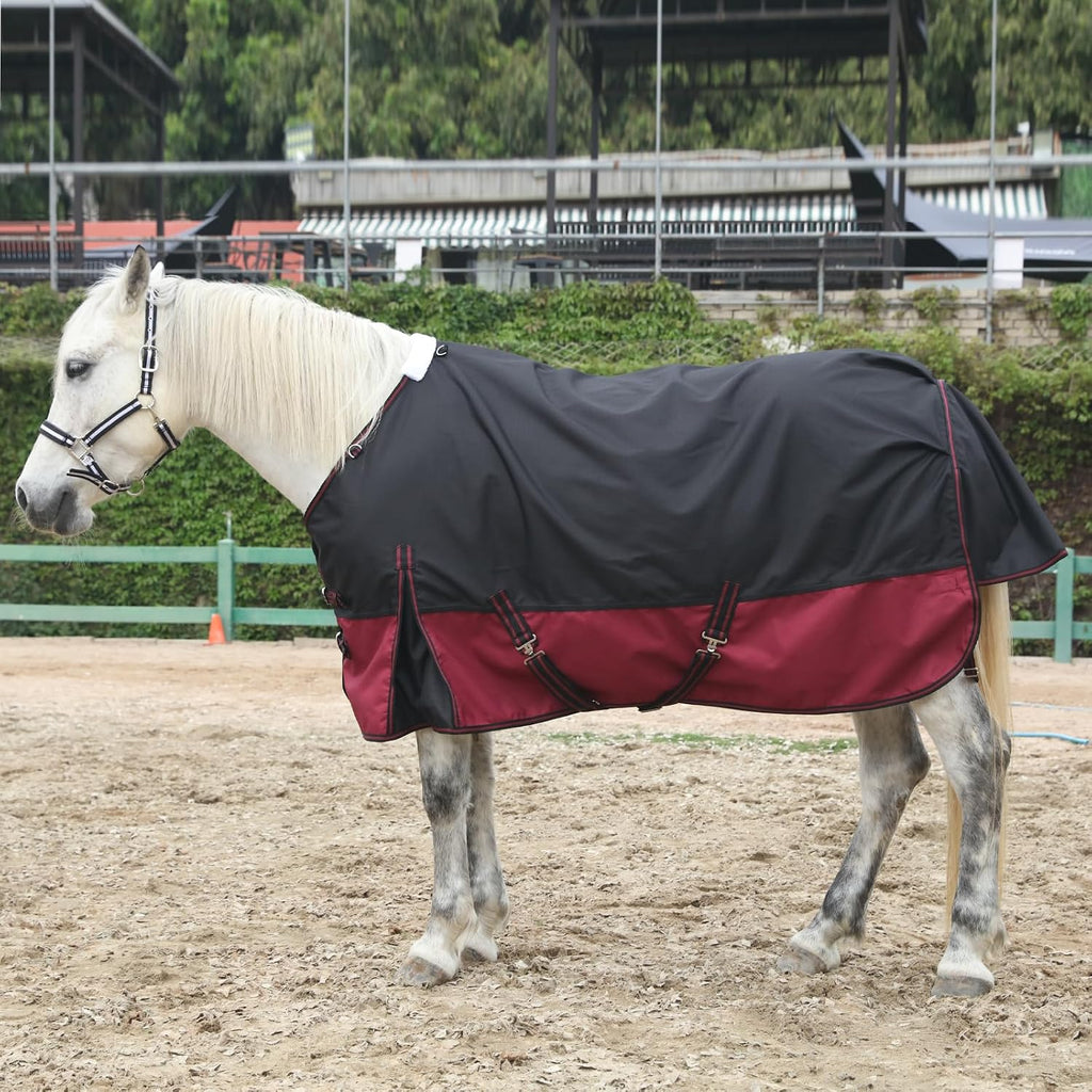 1200D Horse Blanket, 0g No-Fill Waterproof Turnout Rain Sheet