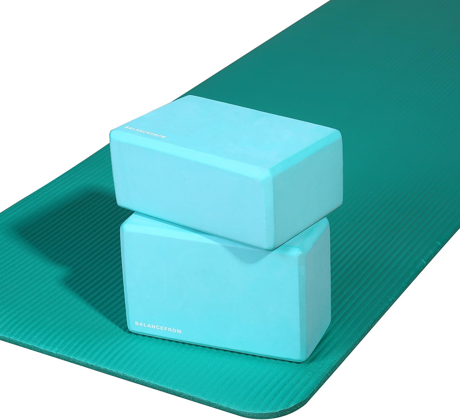 Set of 2 High Density Yoga Blocks, 9"x6"x4" Each, Pair, Multiple Colors