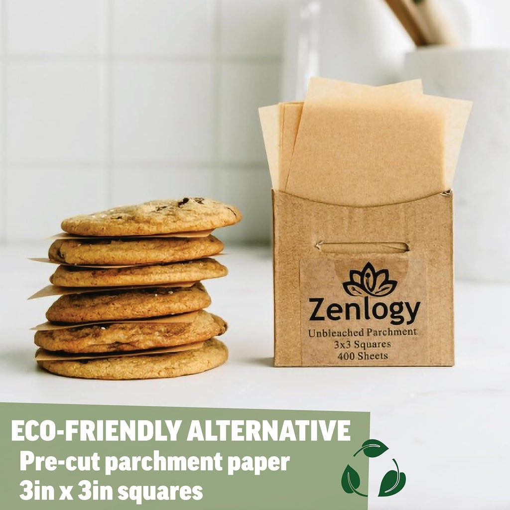 3x3 Parchment Paper Squares, 400 Sheets, Unbleached, Pre-Cut