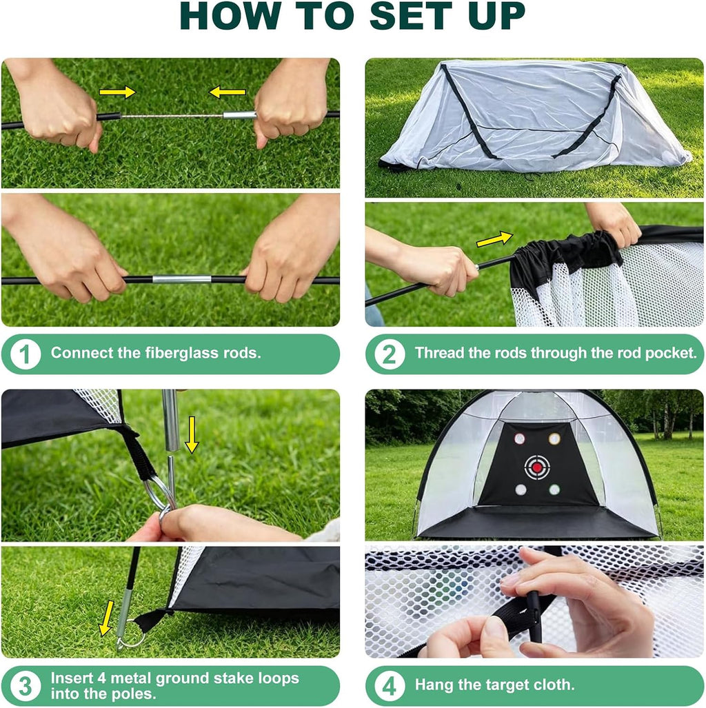 Golf Net with Practice Mat
