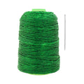 2mm Green Waxed Twine for Rope Whipping with Needle, 164 YDs