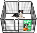 Rollick Unleashed Dog Playpen for Indoor, Yard, RV Camping, 32 inch 8 Panels for Small and Medium Dogs│Patented