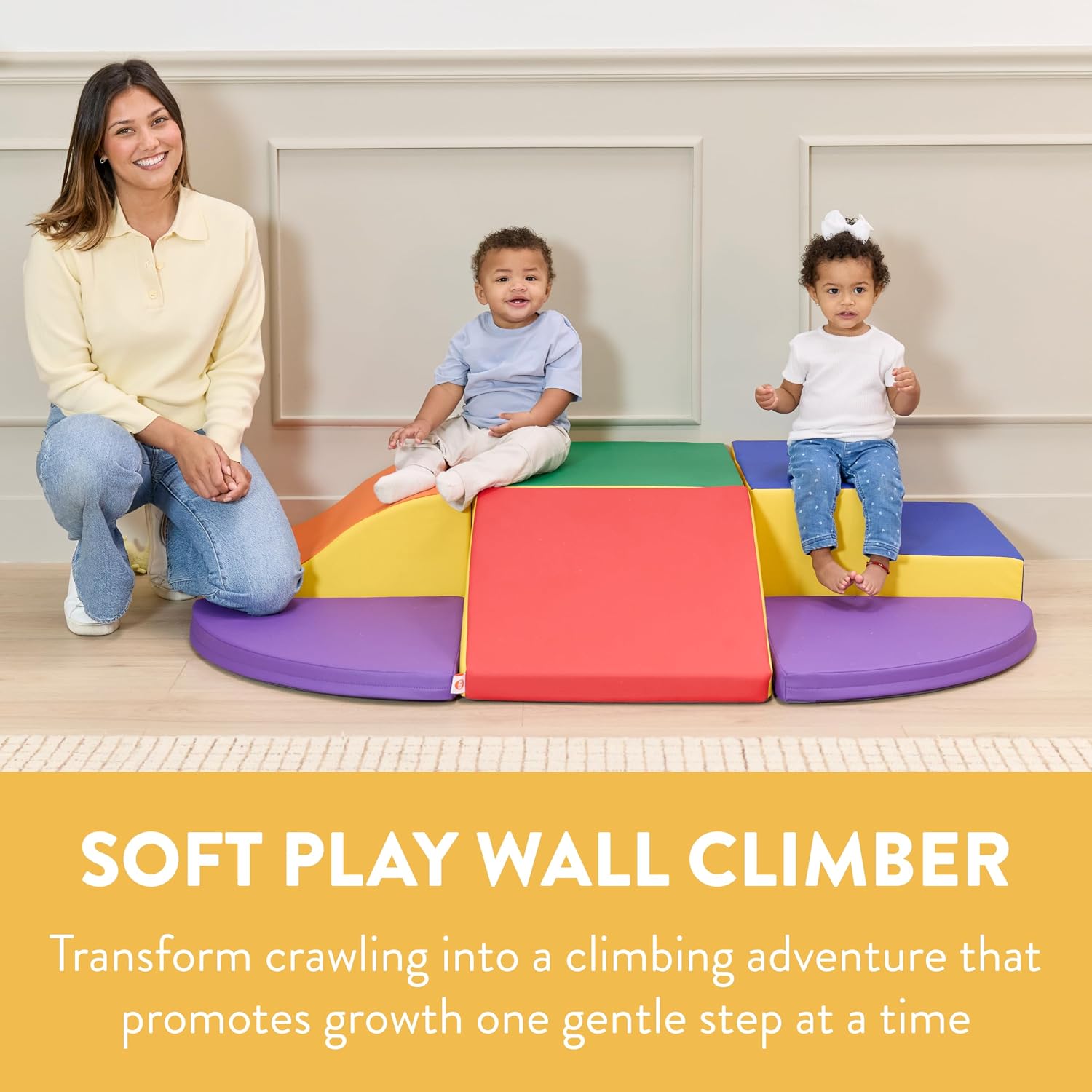 Little Haven Step & Slide Wall Climber, Indoor Playset, Assorted, 6-Piece