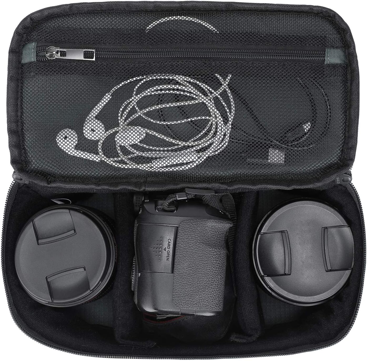 Water Resistant Camera Insert Bag with Sleeve Camera Case | Thicker Padding,Detachable Dividers,Fits in Backpack or