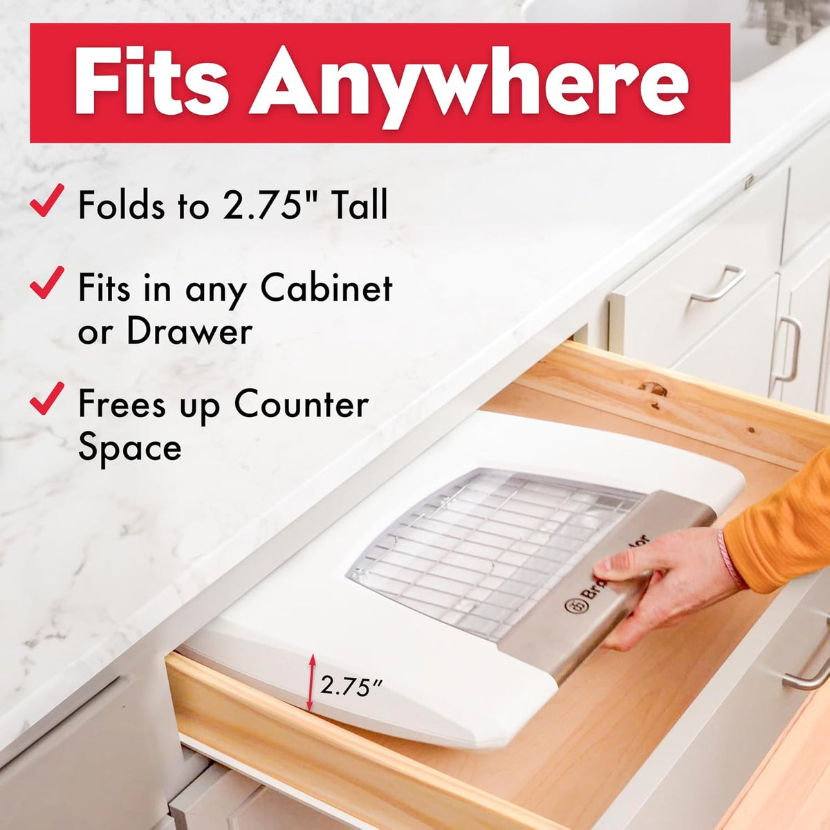 Folding Proofer & Slow Cooker (Proofer w/Accessory Shelf), White