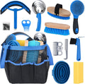 13 Piece Horse Grooming Kit, Horse Brushes for Grooming Supplies with Portable Bag, Horse Brush Set & Curry Comb for