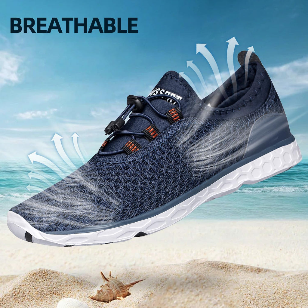 Men's Water Shoes Quick Dry for Beach Swim Pool Fishing | Adult Breathable Summer Walk Aqua Sandals for River