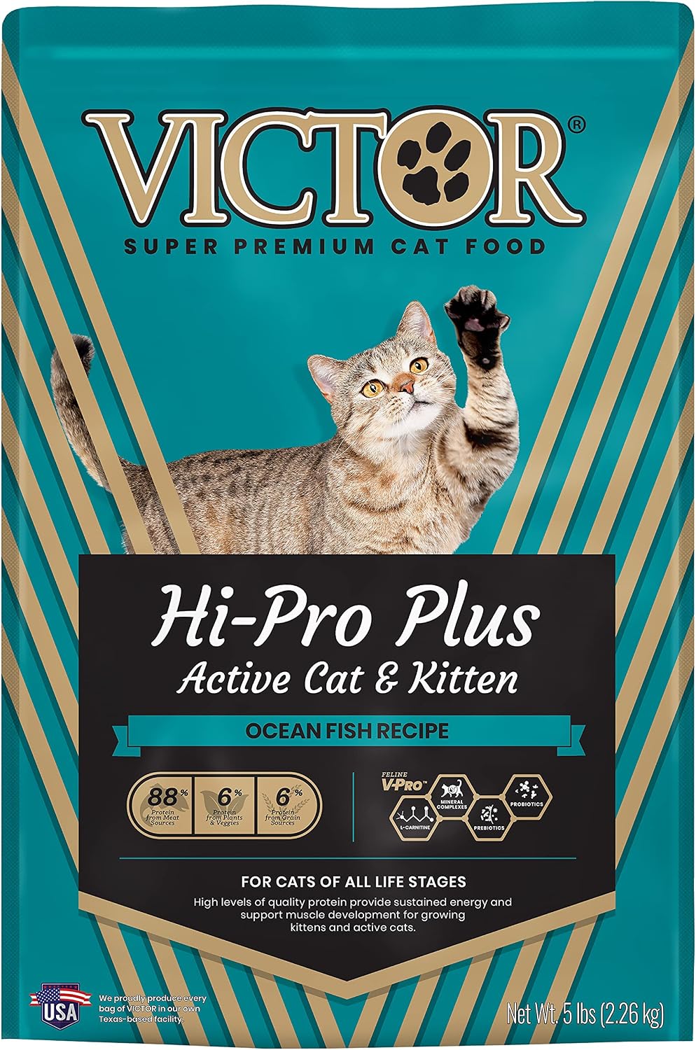 Hi-Pro Plus Dry Cat Food - Active Adult Cat and Kitten, 5 lb