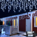 White Christmas Lights Outdoor 66ft 640 LED Icicle Lights for Outside House | Connectable LED String Lights Clear