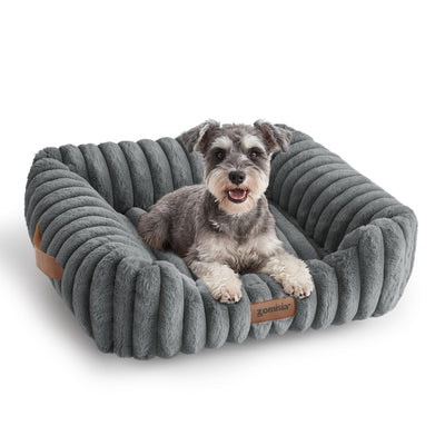 Small Dog Bed, Cat Bed for Indoor Cats with Washable Cover, 20x19''