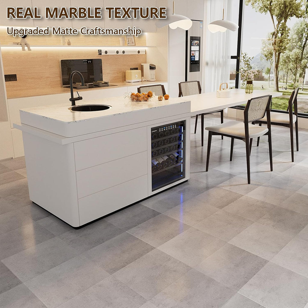 Peel and Stick Floor Tile, 10-Pack 12" x 12" Vinyl Flooring, Waterproof Self-Adhesive Luxury Vinyl Tiles, Easy DIY