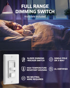 DEWENWILS 2 Pack Dimmer Switch, Single-Pole or 3-Way Dimmer Light Switch