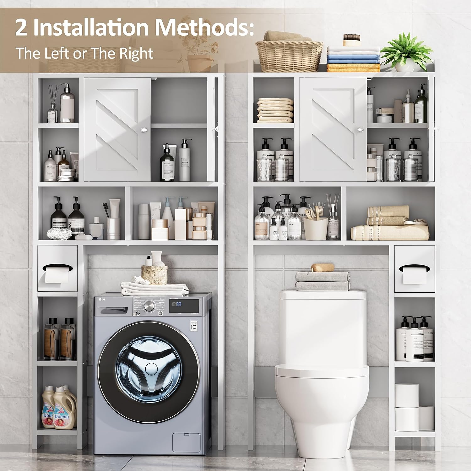 Over the Toilet Storage Cabinet, Freestanding Storage Cabinet Over Toilet, Bathroom Storages Organizer Cabinets with