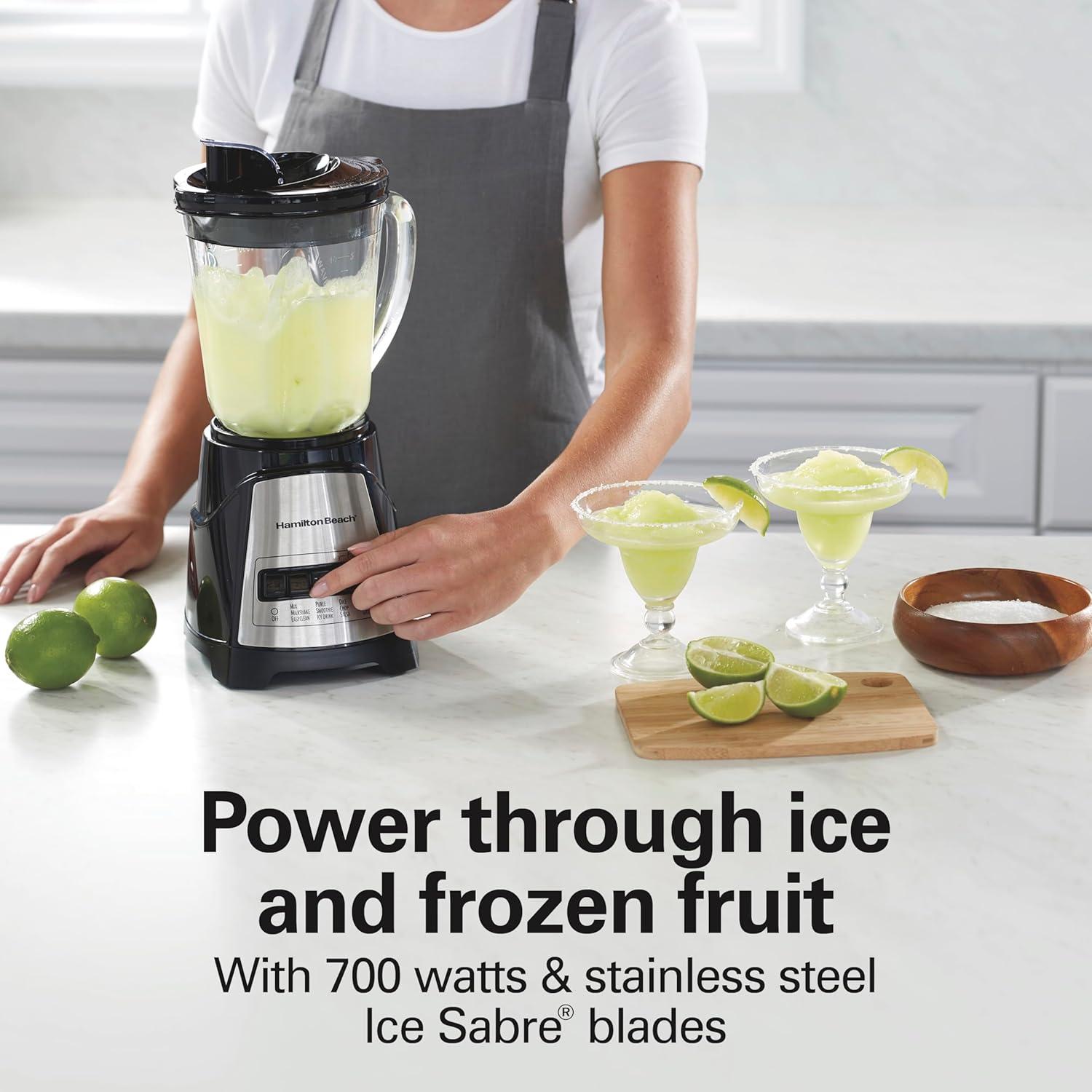 Power Elite Blender For Smoothies With Wave Action System | 40 oz. Glass Jar | 12 Functions Including Puree, Crush