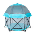 Safety My Play Deluxe Baby Playpen & Portable Play Yard with Canopy, Foldable 6-Panel Indoor Outdoor Playpen for