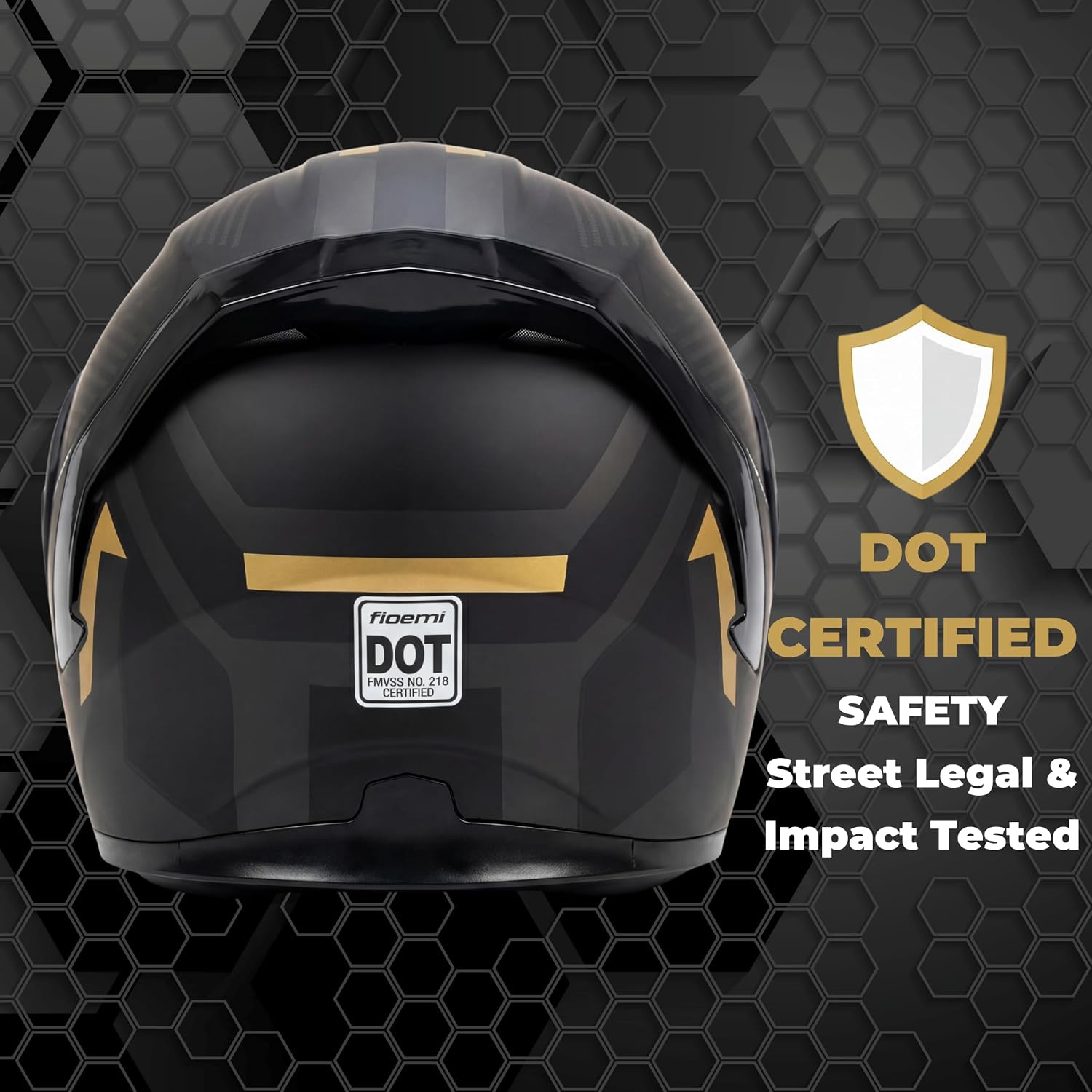 Modular Motorcycle Helmet, DOT Approved Full Face Flip Up Helmet with Dual Visor & Drop-Down Sun Visor, Anti-Fog