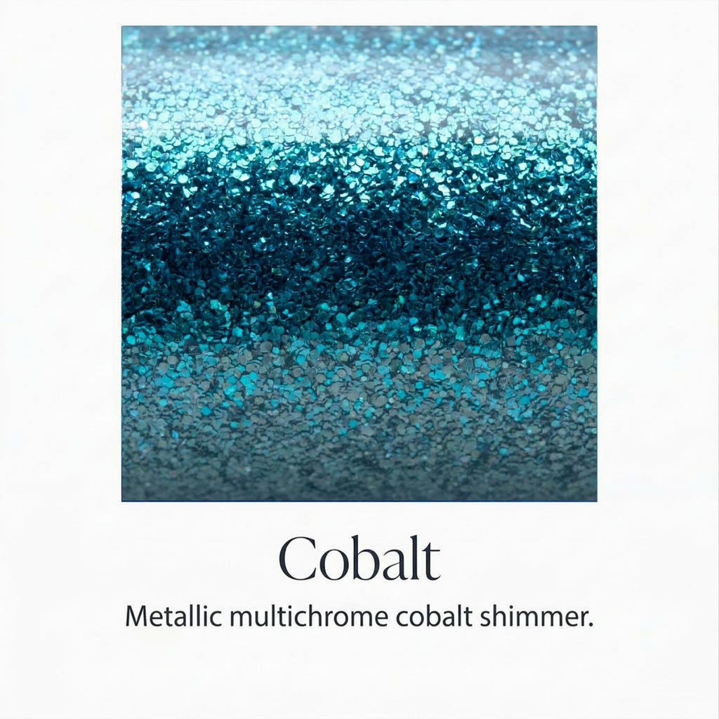Cobalt Glitter Lash Mascara Top Coat - Thin Wand Quick Dry