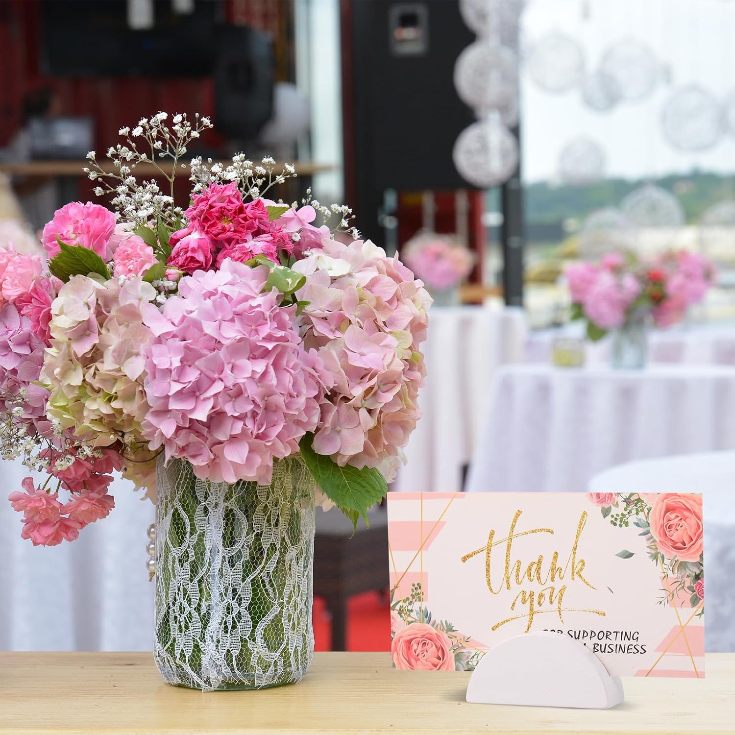 24 Pcs White Table Number Stands Wooden Small Size Lightweight Table Name Holder Semicircular Design Place