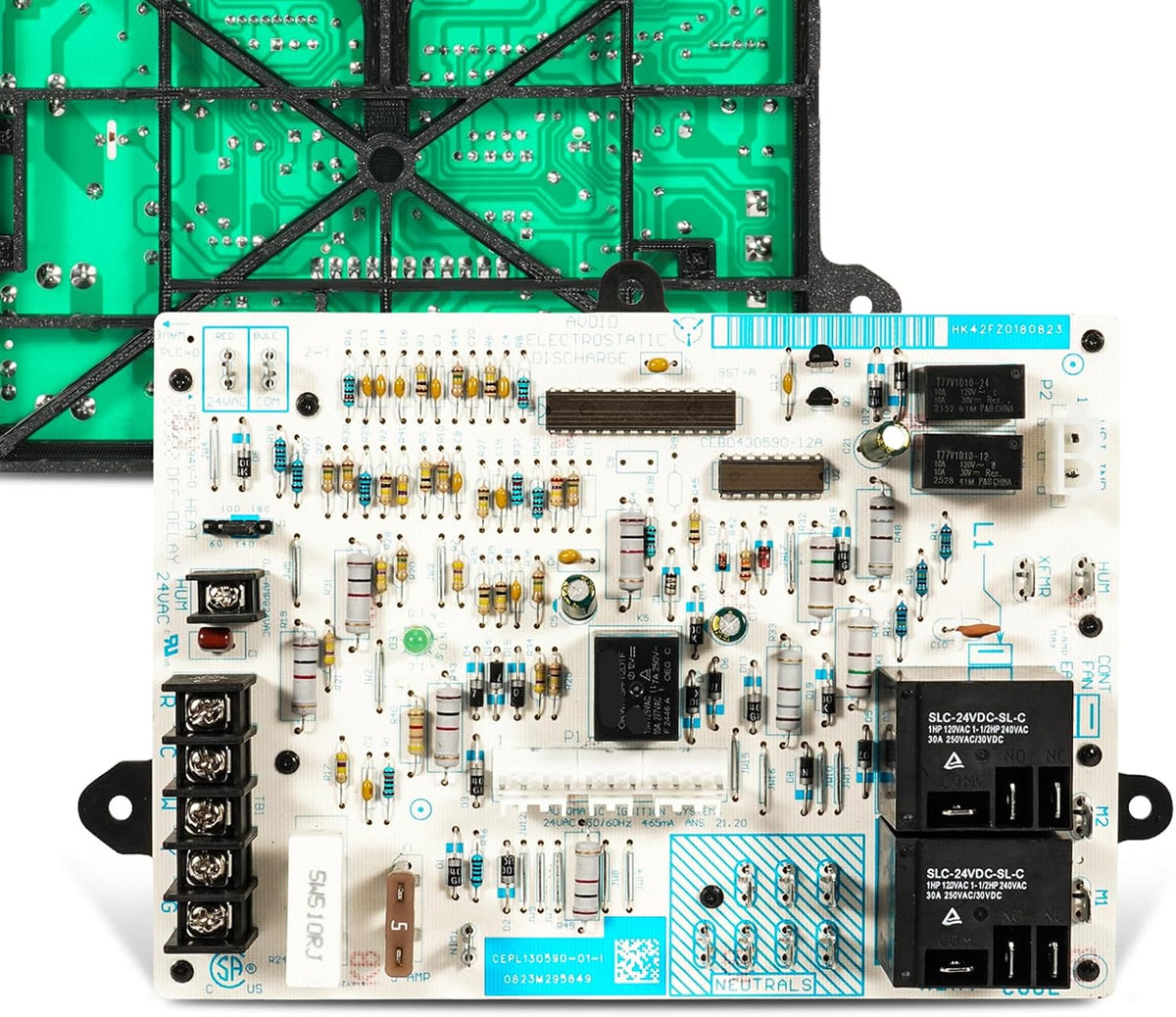 Upgraded HK42FZ018 OEM Furnace Control Board Fits for Carrier 1172550, CEPL130590-01, CEBD430590-10A Control Circuit Board, Fit for Heil Integrated Circuit Panel HVAC Systems (1-Year Worry Free)