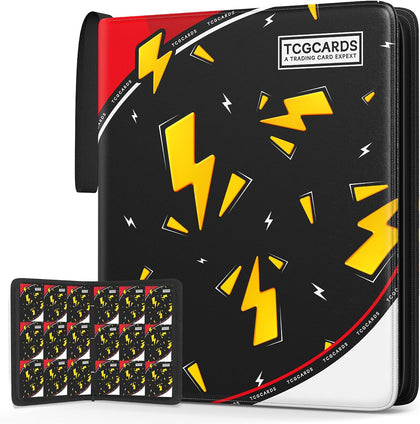 Trading Card Binder 9 Pocket,Card Binder 900 Pockets,Card Book Holder Cards with 50 Removable Sleeves,3-Ring Zip