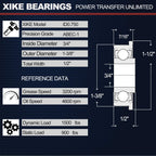 XiKe 4 Pcs Flanged Ball Bearings ID 3/4" x OD 1-3/8"