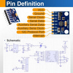 6PCS MPU-6050 IMU Sensor Modules, 6-Axis Accelerometer Gyroscope