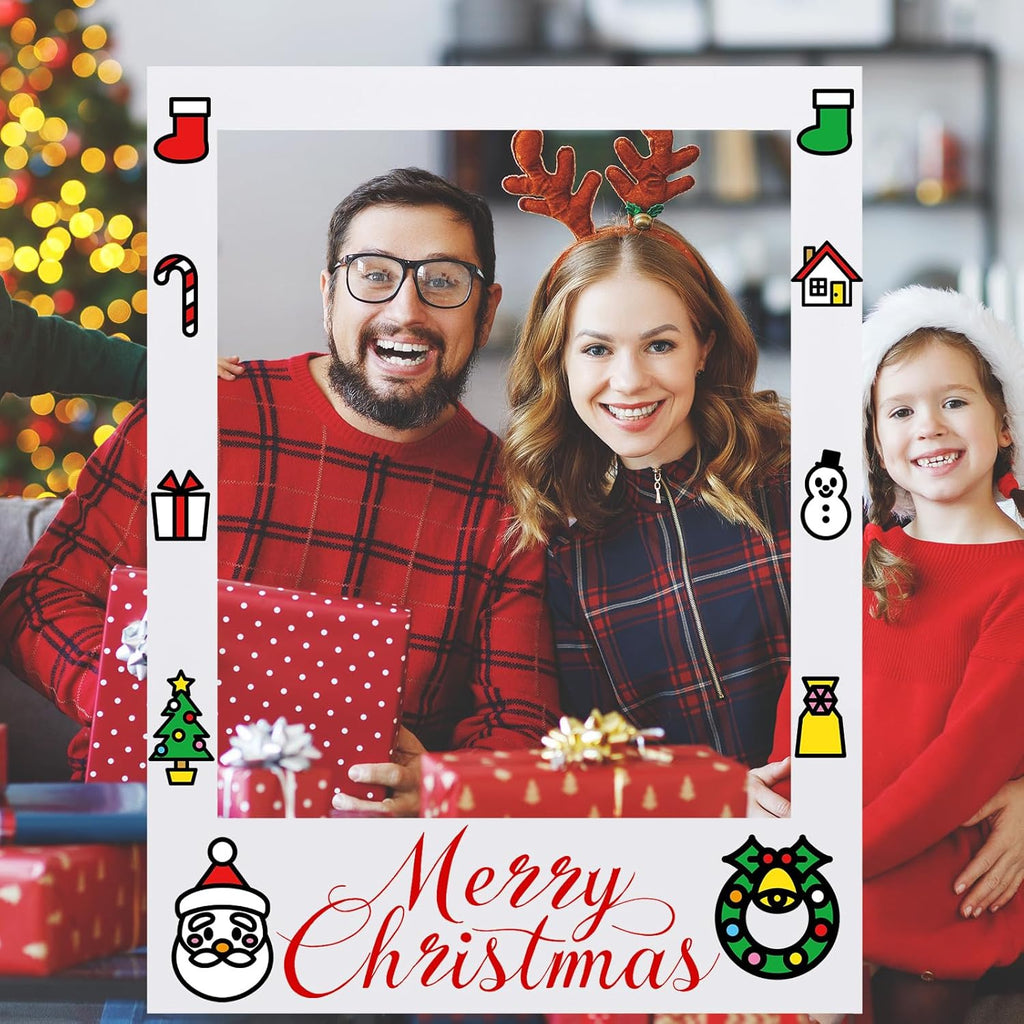 32 x 24 in Large Photo Booth Selfie Frame Props, White Vertical