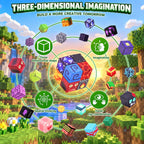 Magnetic Building Blocks Set Cube World - 200PCS Magnet Building Block Cube