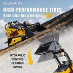 DS380 24 HP Compact RubberTracks Mini Skid Steer Loader 4-in-1 Bucket
