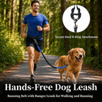 Hands Free Dog Leash with Running Belt for Walking, Running and Hiking
