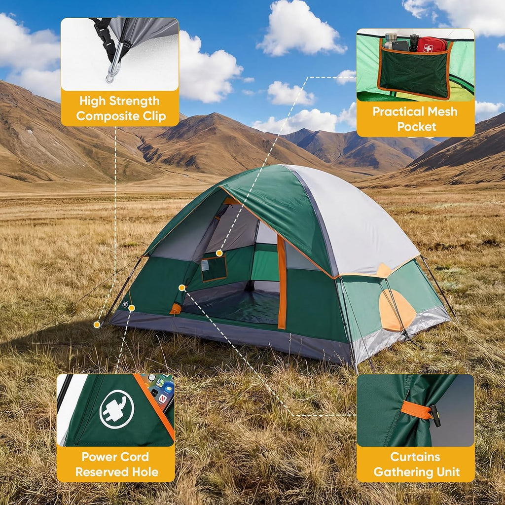 Camping Tent 2 Person, 2 Person Tent for Camping, Instant Tent