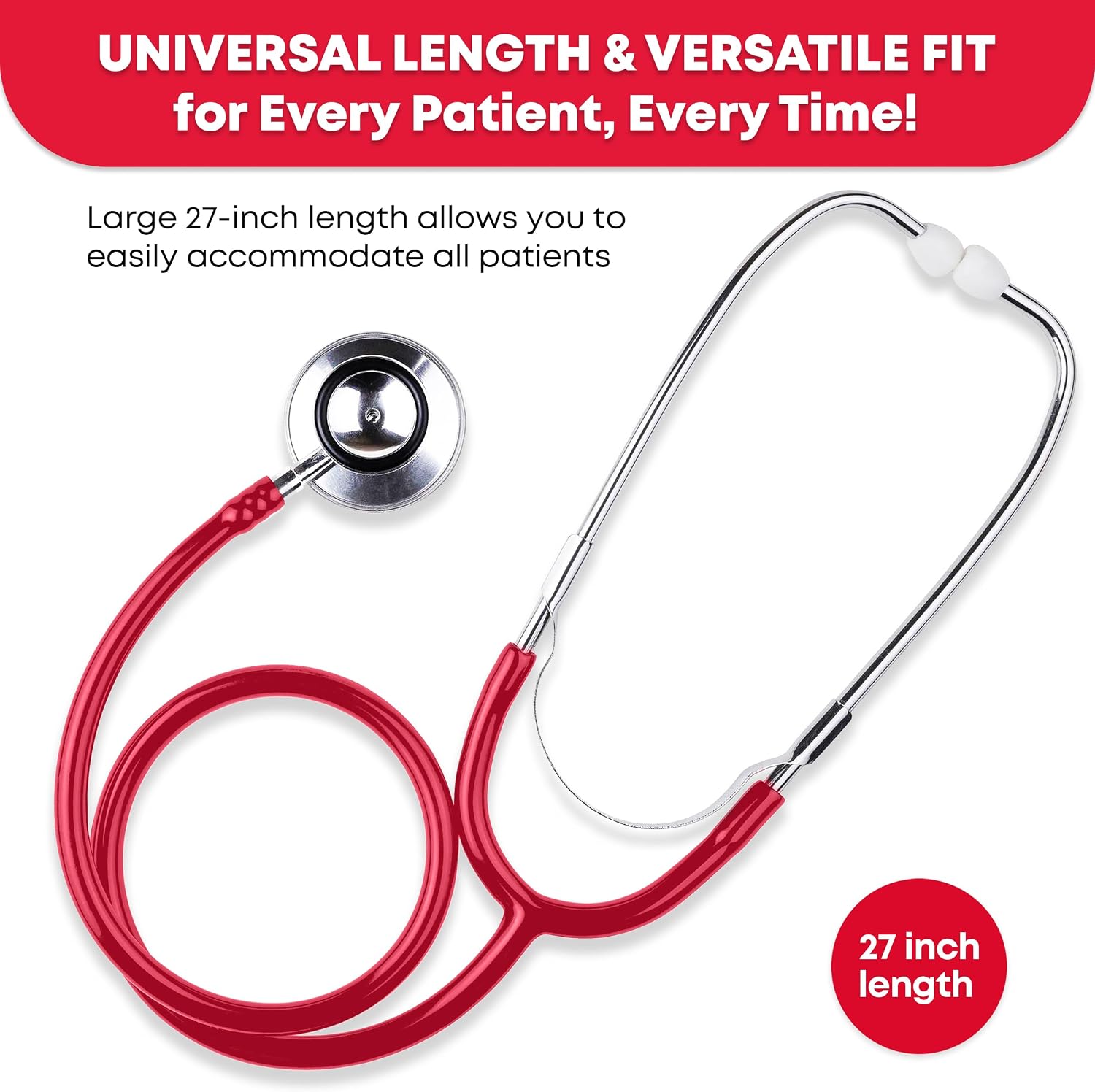 Dual Head Stethoscope, Red