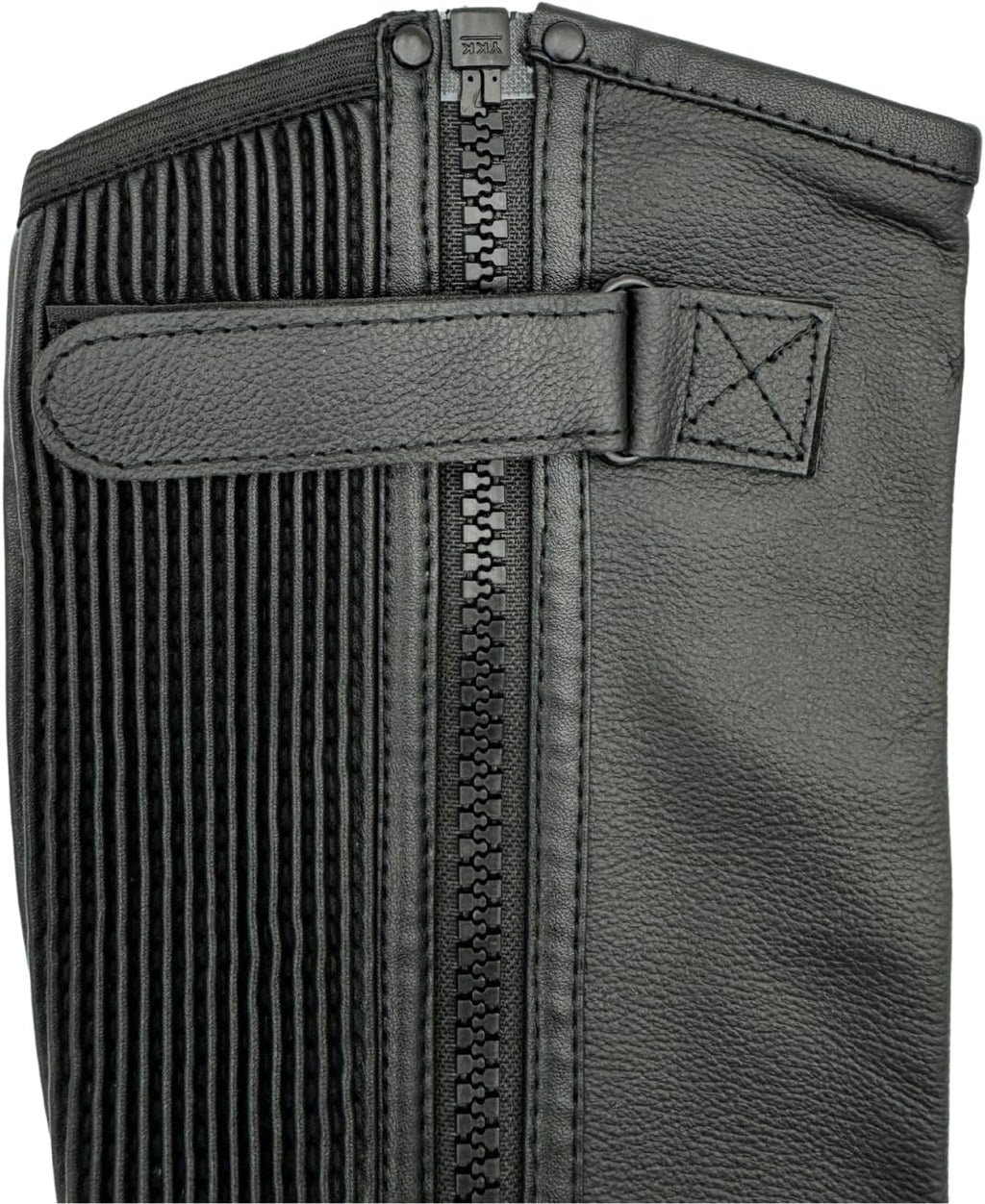 Leather Half Chaps for Horse Riding – Durable Equestrian Gaiters with Zipper & Elastic Panel