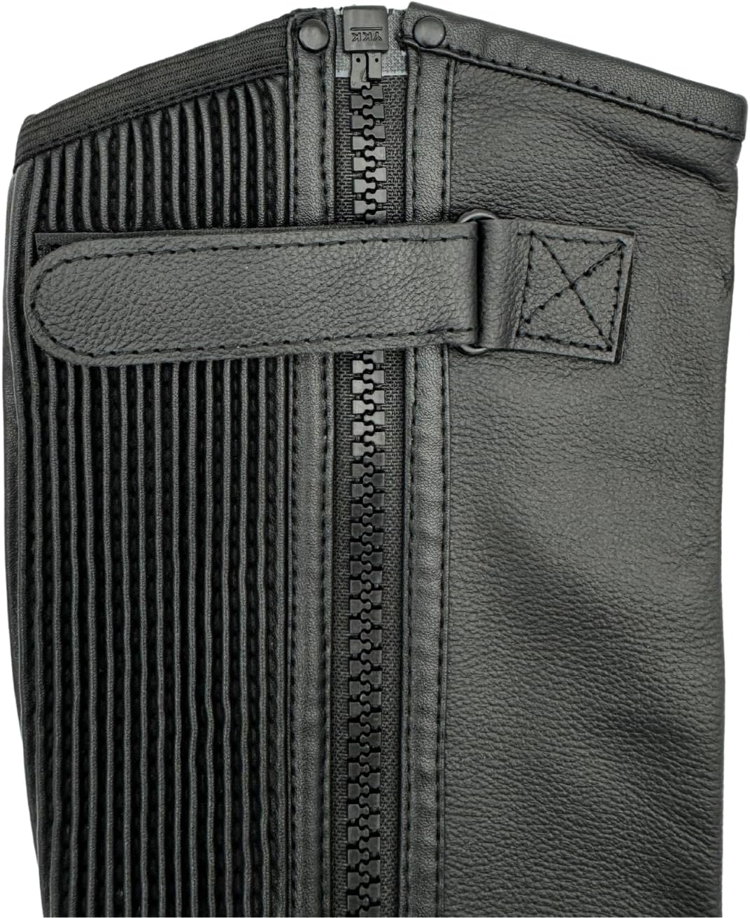 Leather Half Chaps for Horse Riding – Durable Equestrian Gaiters with Zipper & Elastic Panel