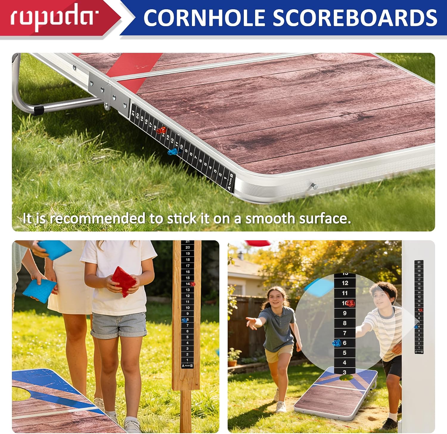 Cornhole Board Set with Score Sheet, 4×2/3×2 FT Regulation Size Corn Hole Games for Adults with Lightweight Aluminum