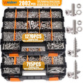 2002PCS Hardware Assortment Kit, 304 Stainless Steel Metric & SAE Screw Assortment